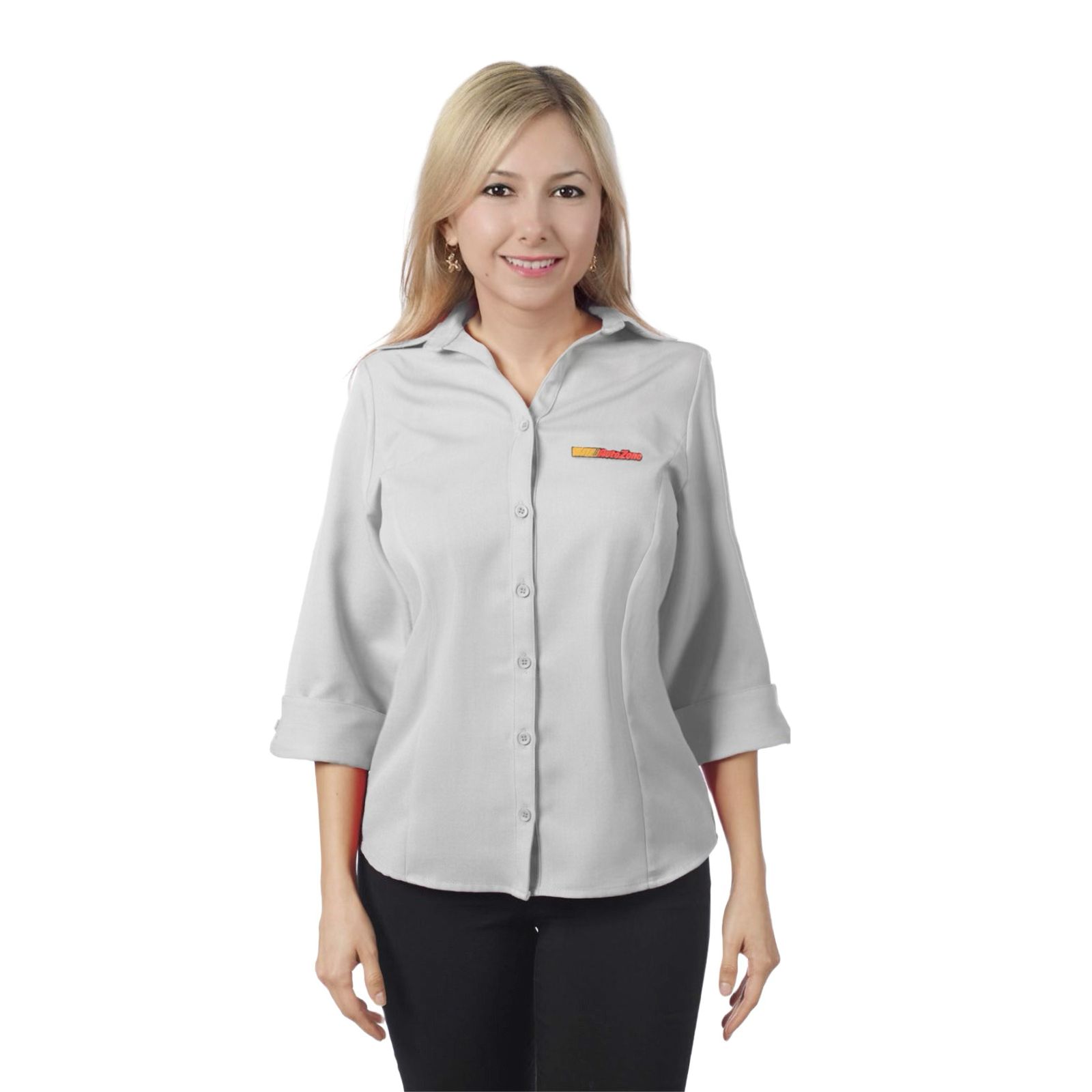 Blusa Dama, Gris, Manga  ¾