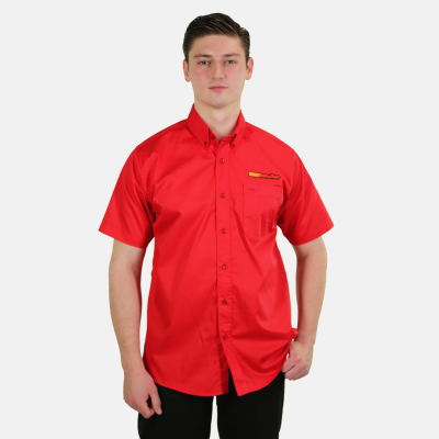 Camisa Caballero, Roja, Manga Corta