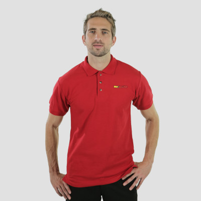 Playera Polo Caballero, Roja