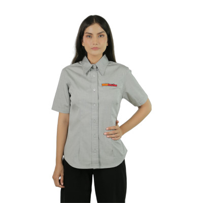 Blusa Dama, Gris Plata, Manga Corta